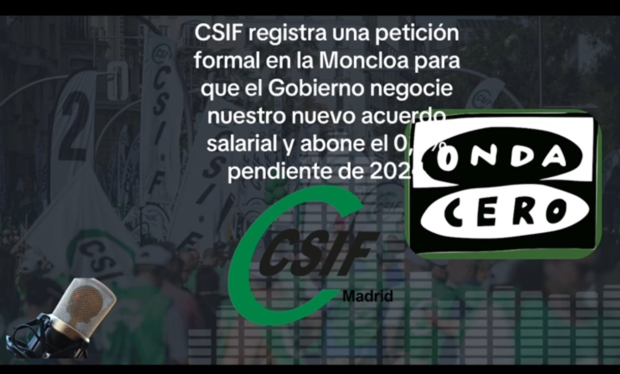 CSIF | CSIF registra una petición formal en la Moncloa para que el ...