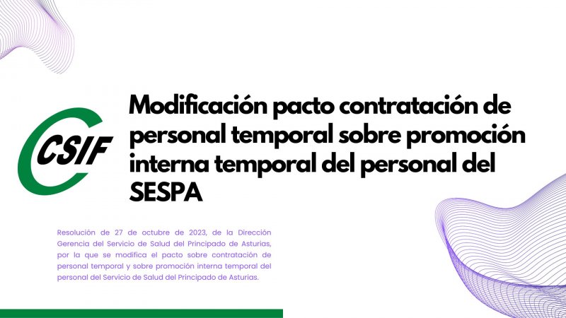 CSIF | Modificación pacto contratación de personal temporal sobre ...