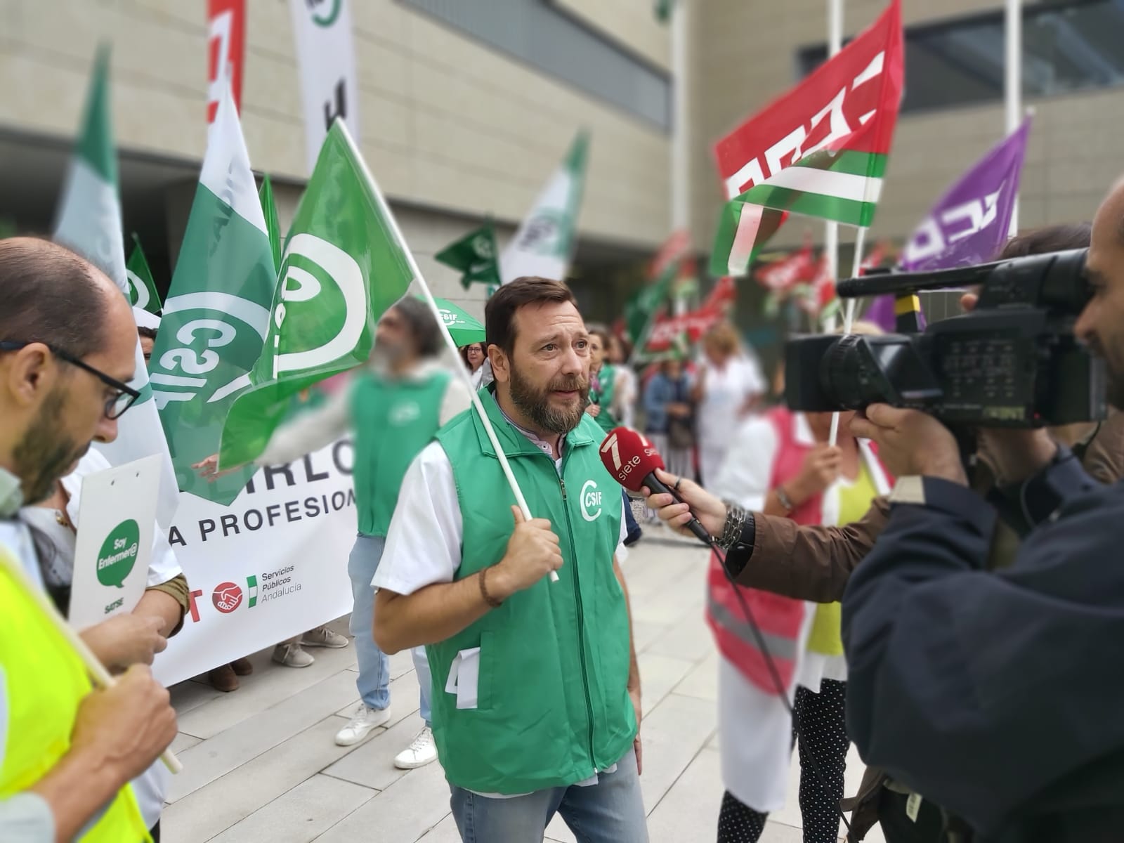 Concentración en el Hospital de la Línea (Cádiz)