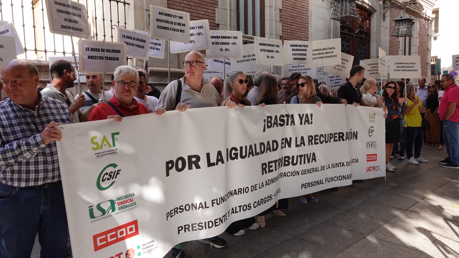 Concentración del sector de AGJA de CSIF en Almería