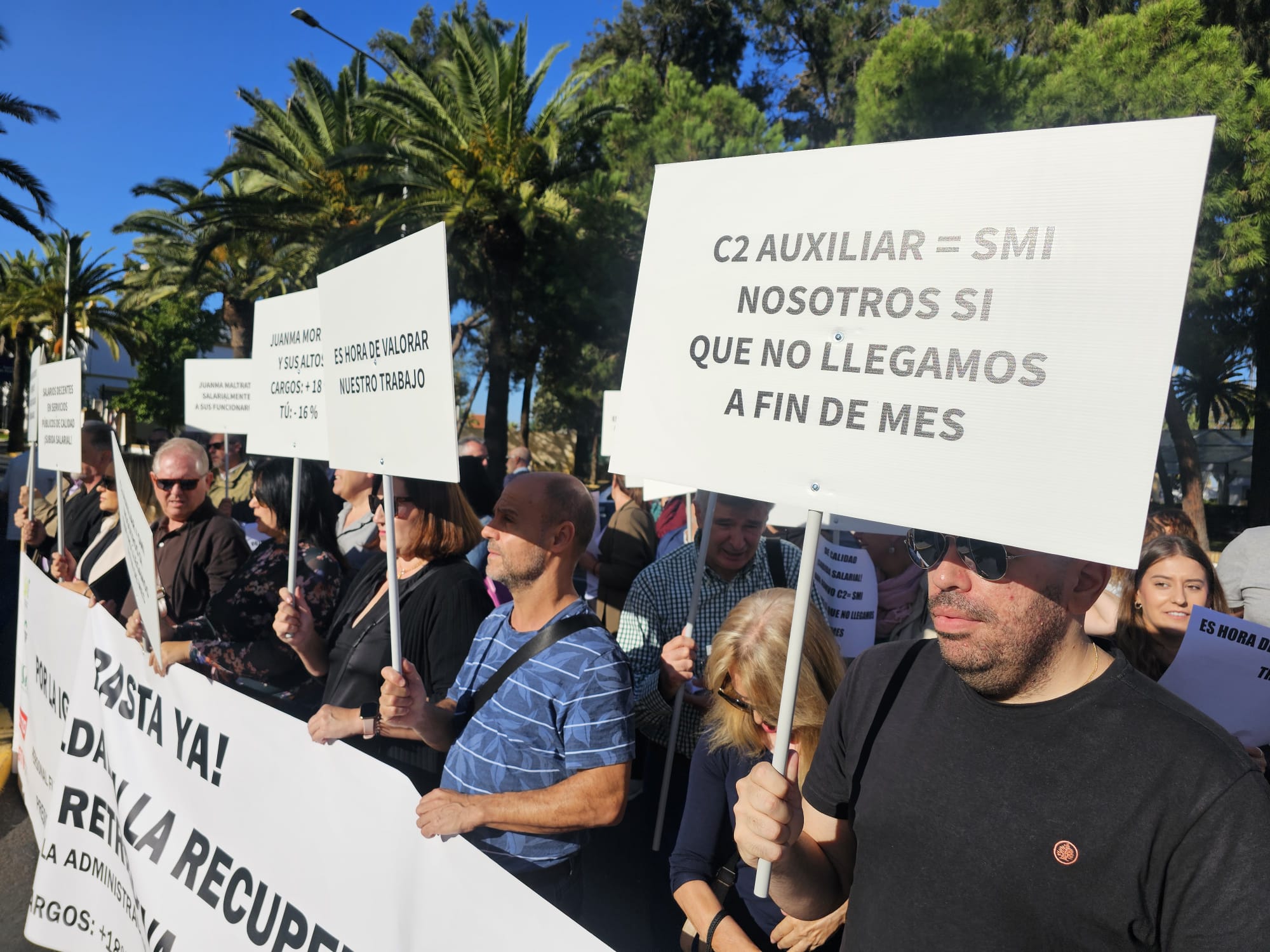 Concentración del sector de AGJA de CSIF en Huelva