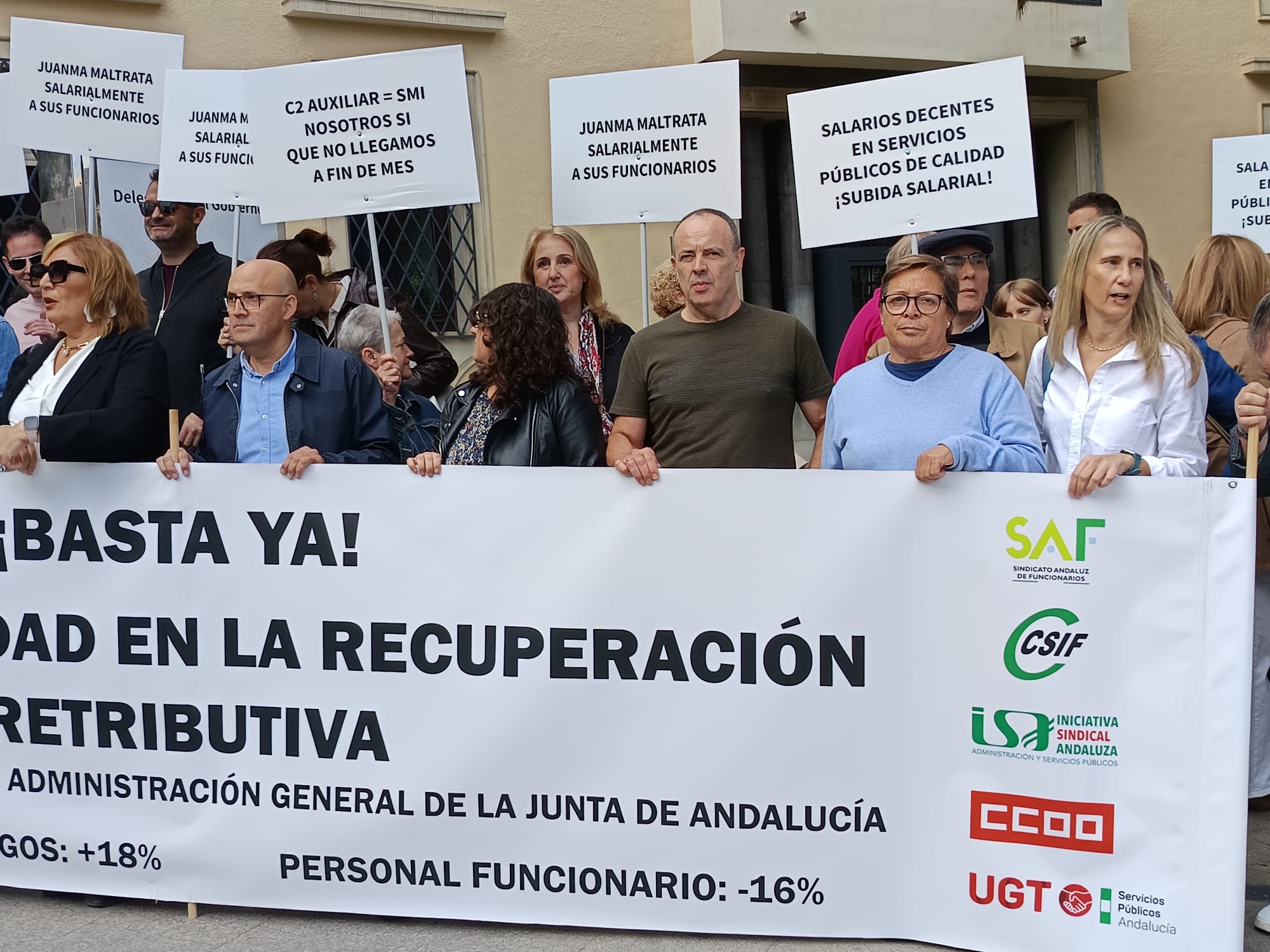Concentración del sector de AGJA de CSIF en Jaén