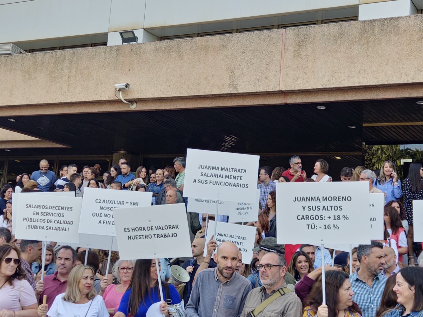 Concentración del sector de AGJA de CSIF en Málaga