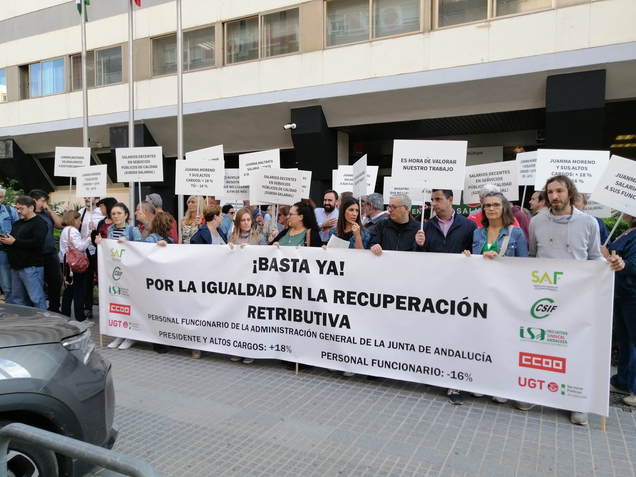 Concentración del sector de AGJA de CSIF en Córdoba