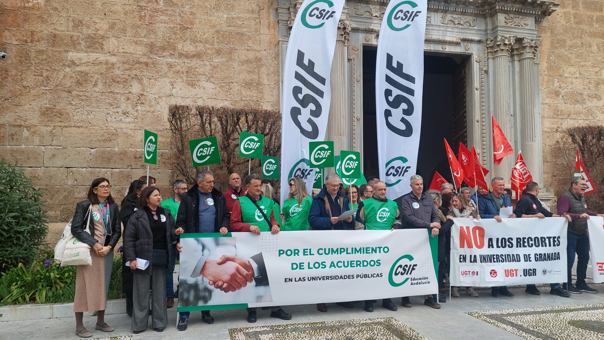 Movilización del sector de Educación de CSIF en Granada