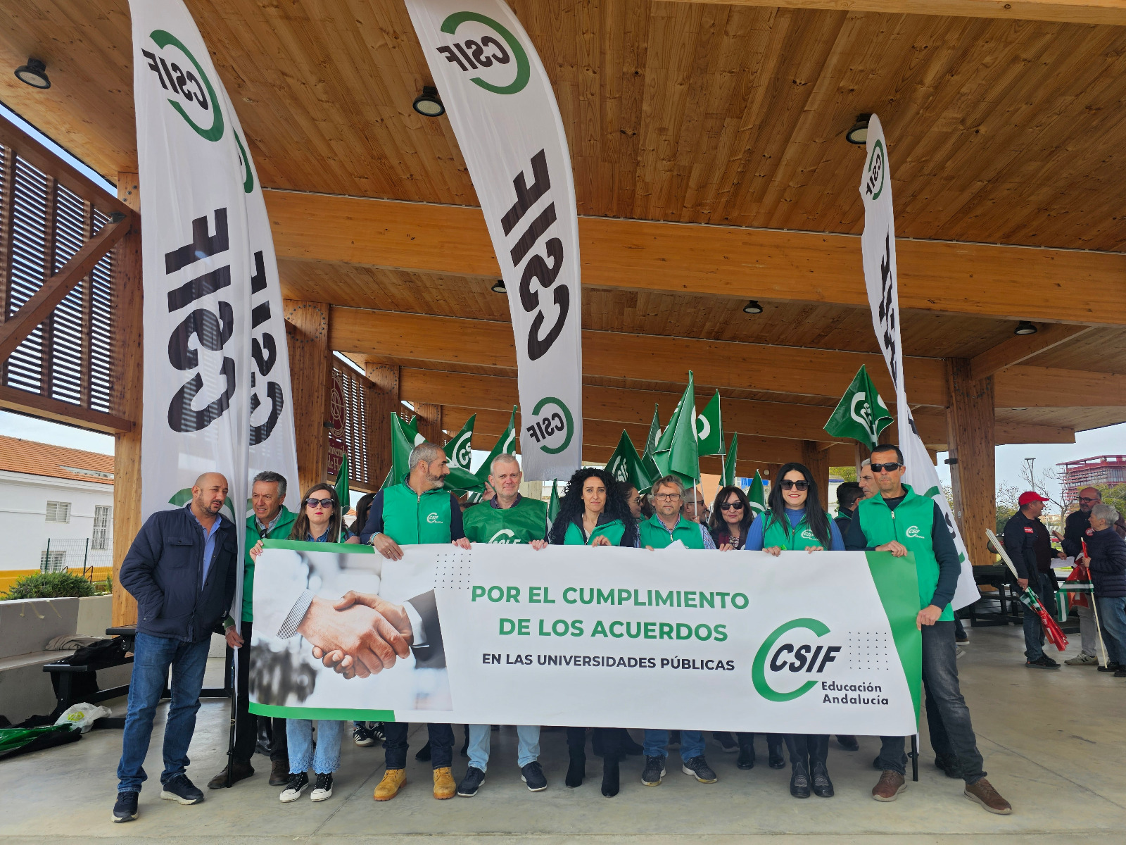 Protestas del personal de universidades en Huelva