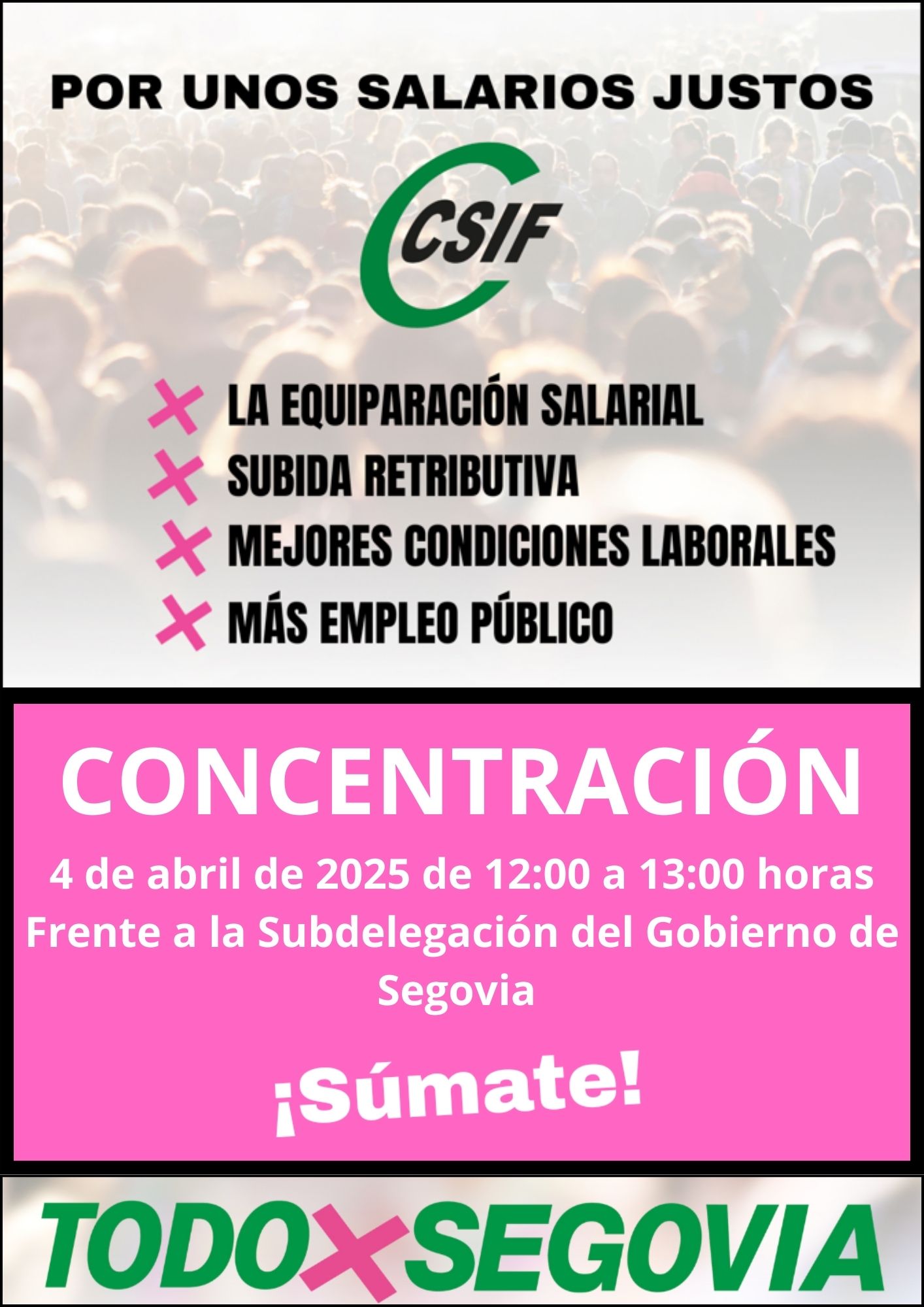 FRENTE A LA SUBDELEGACIÓN DEL GOBIERNO