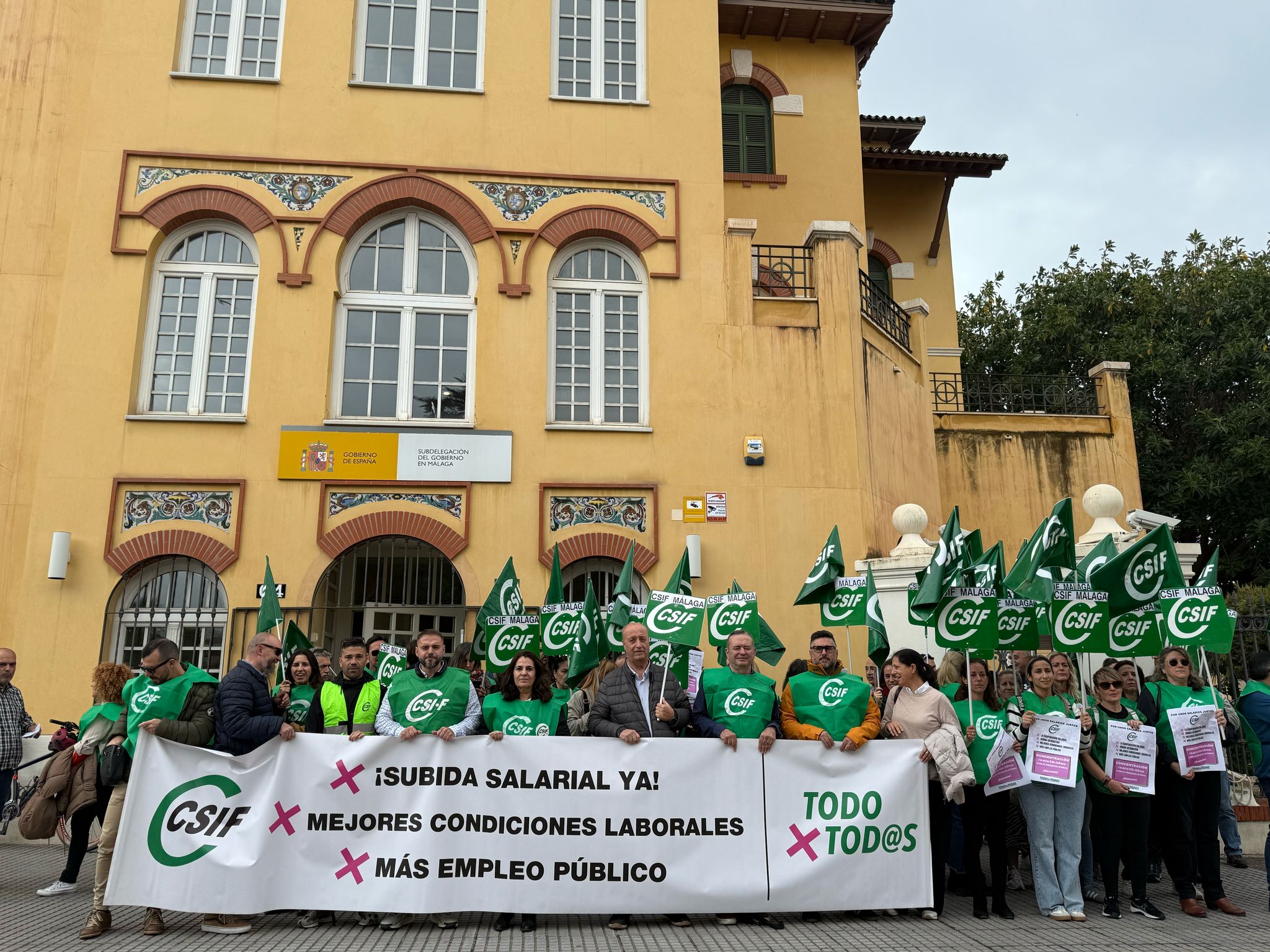 Concentración de CSIF en Málaga