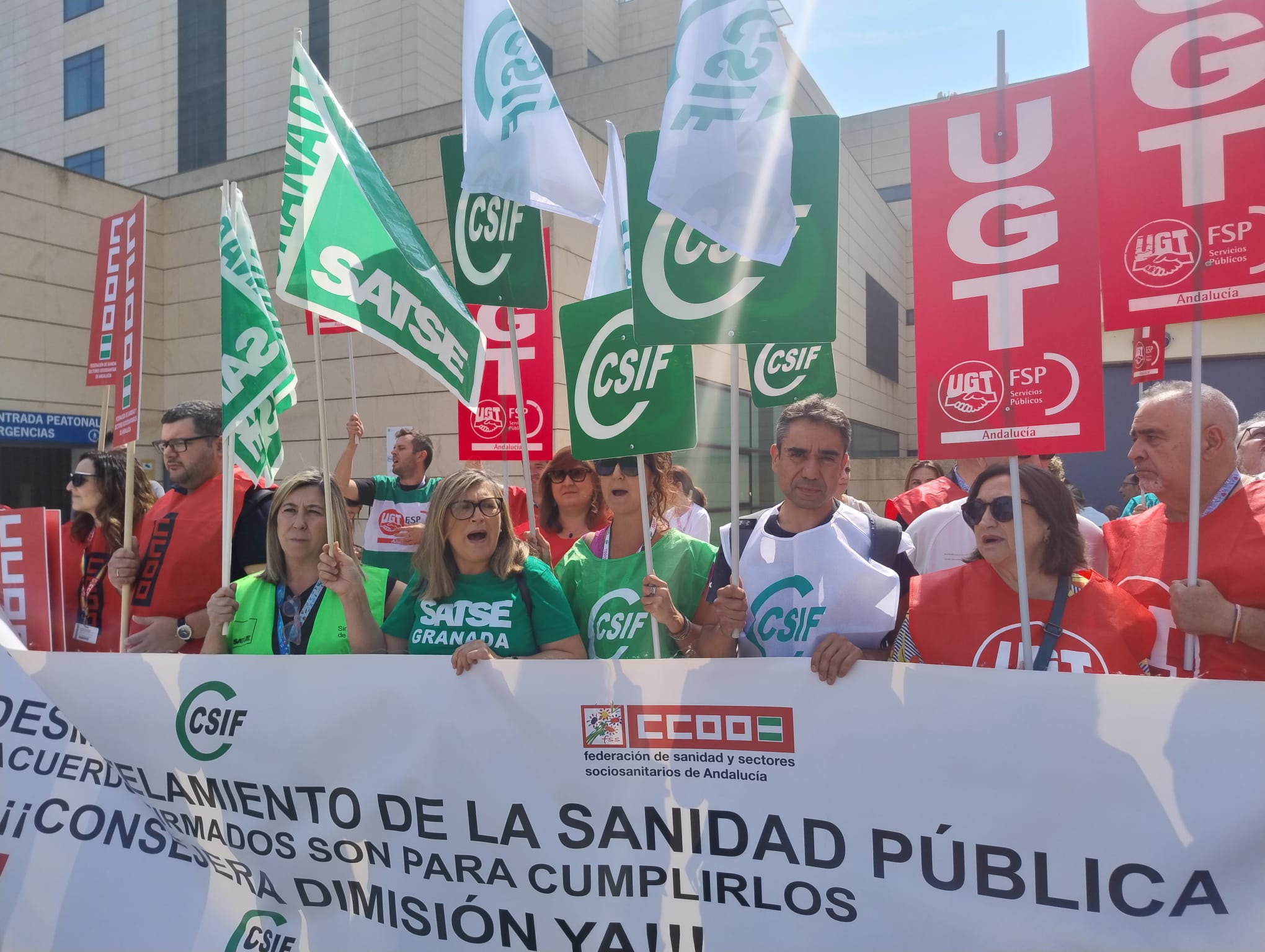 Protesta hospital Clínico San Cecilio de Granada
