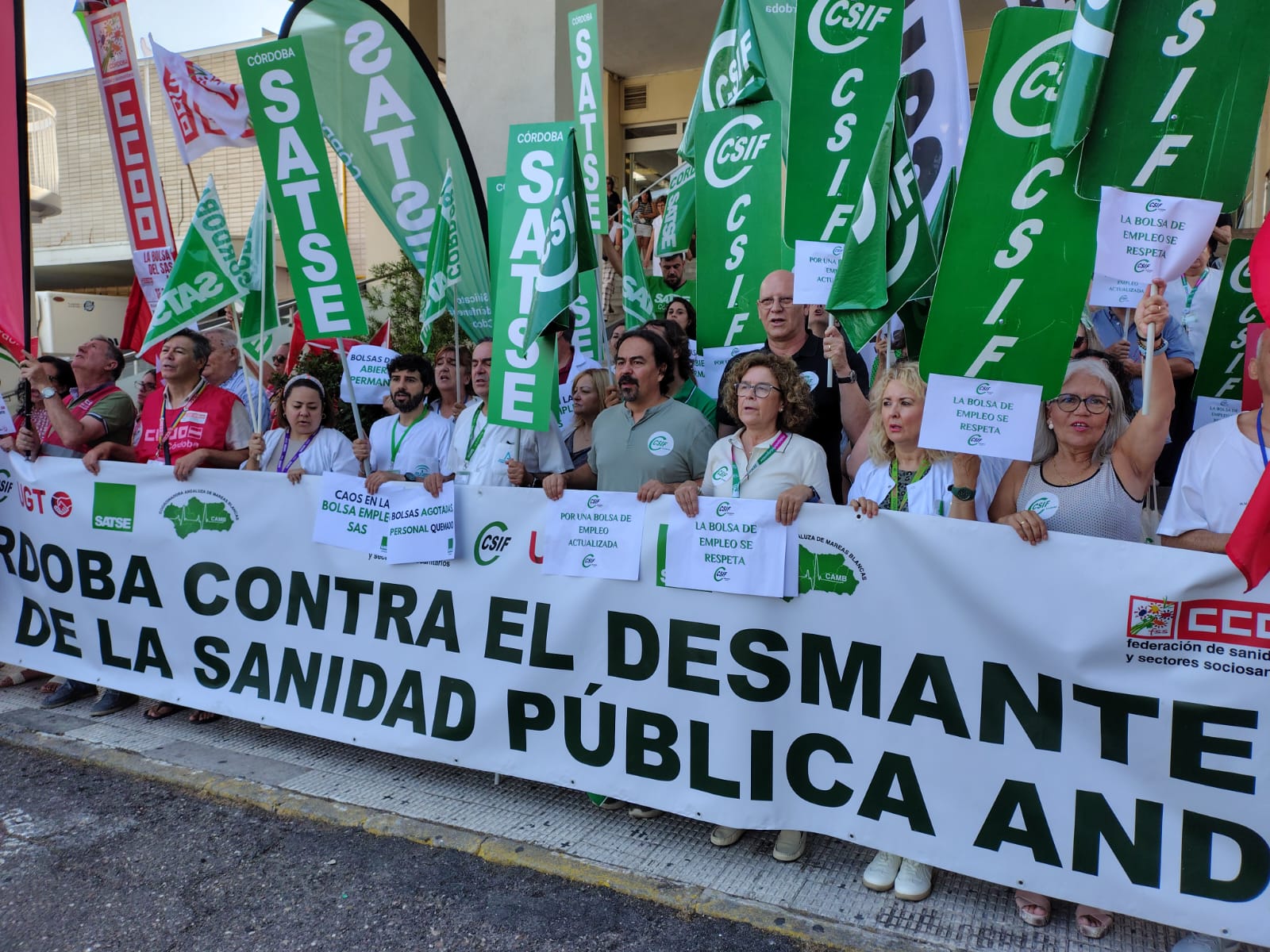 Concentración sindical en Córdoba