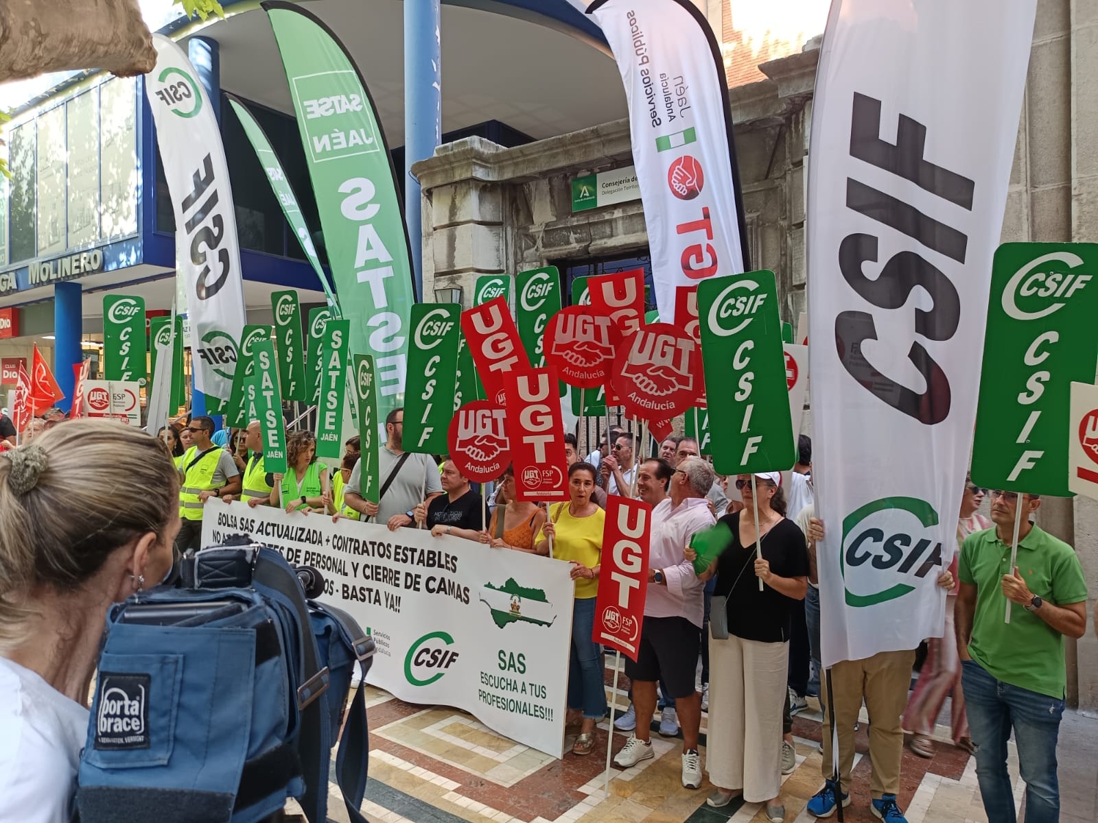Concentración sindical en Jaén