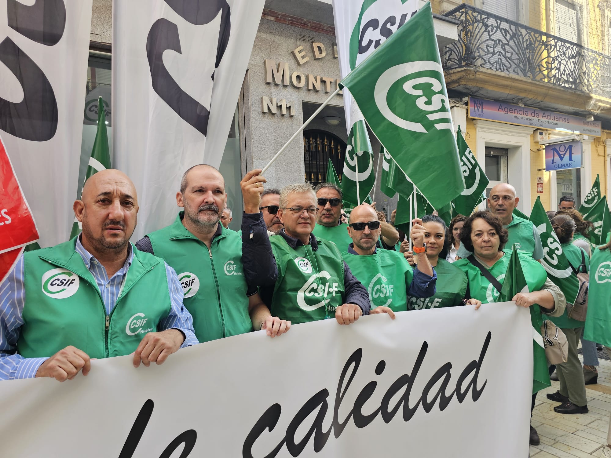 Representates de CSIF en la concentración de Huelva Representates de CSIF en la concentración de Huelva
