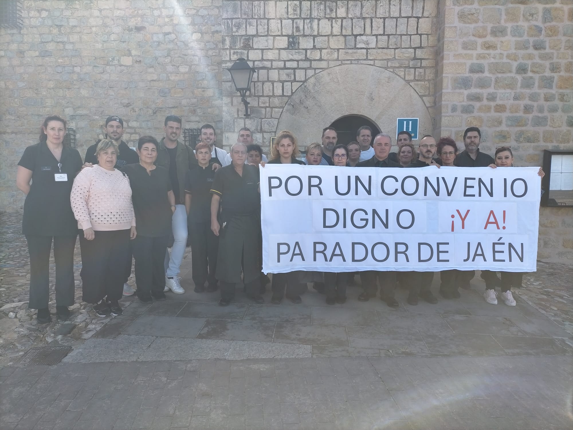 Protesta en el Parador de Jaén
