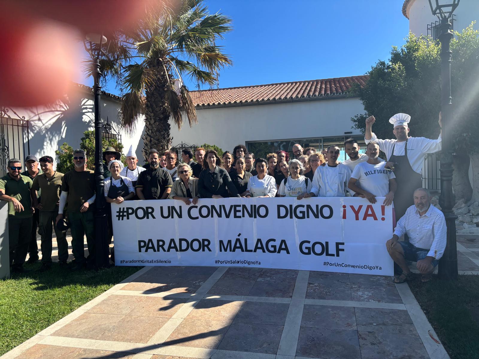 Un momento de la concentración en  el Parador Málaga Golf