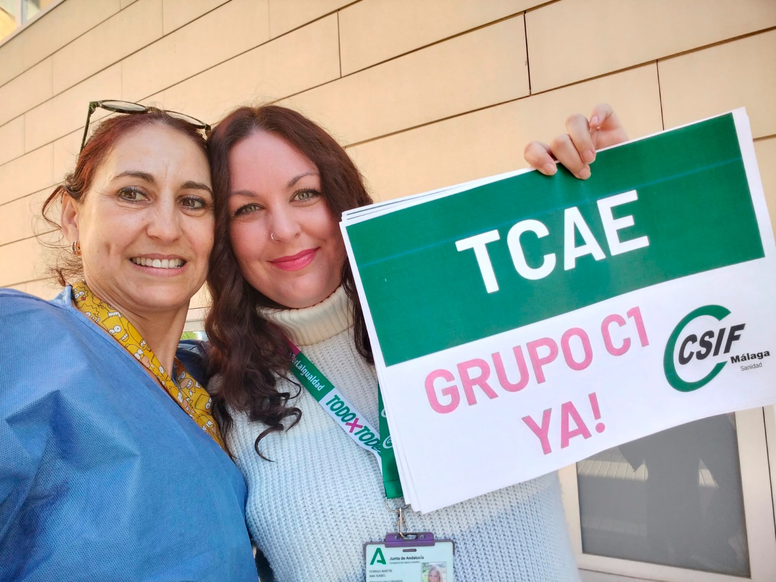 CSIF muestra su apoyo a las TCAE y acude a las concentraciones convocadas para exigir mejoras laborales para el colectivo