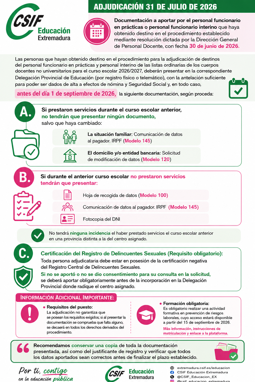 adjudicacion destinos 2026