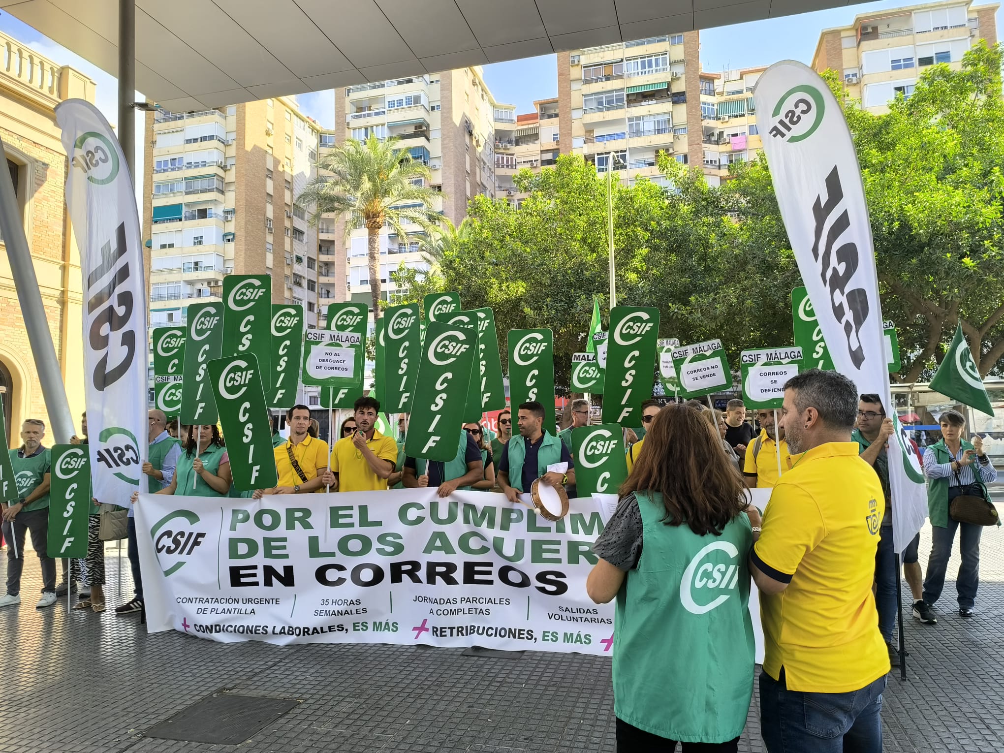 Concentración de CSIF en Málaga