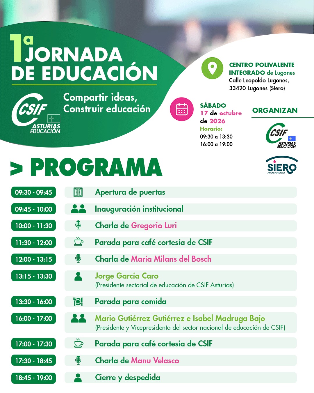HORARIOS