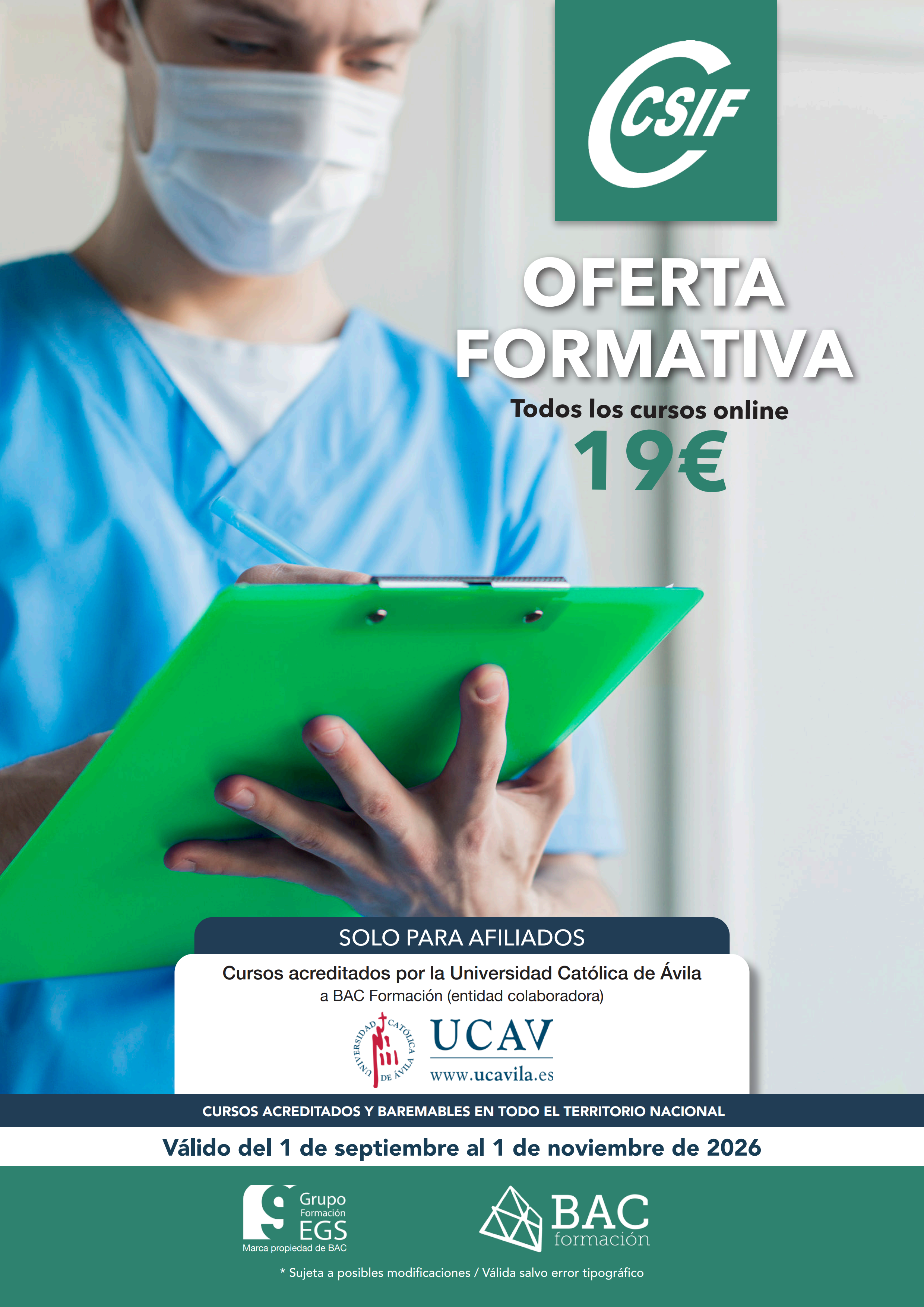 Cursos universitarios con créditos ECTS para personal no sanitario